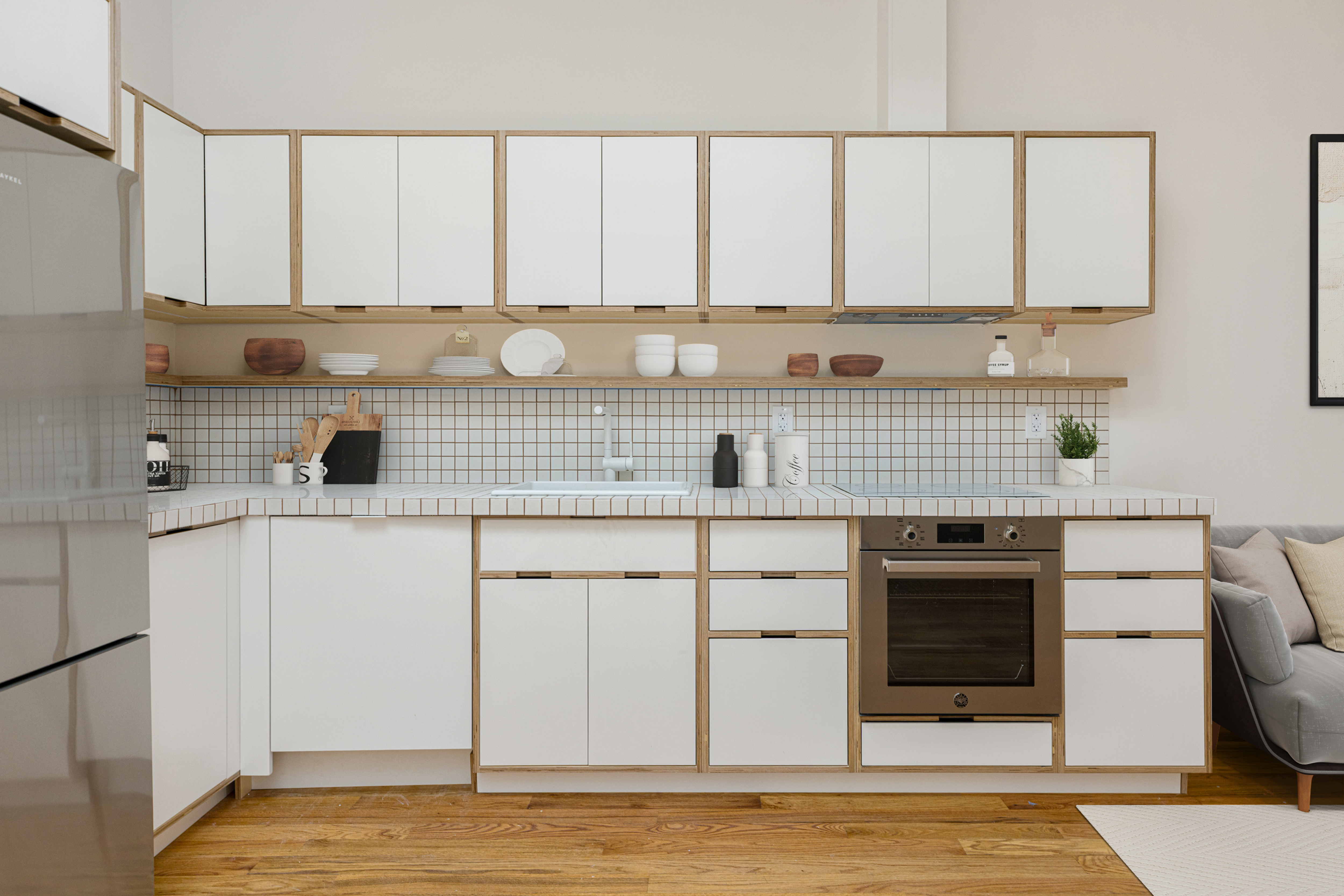 1068 Hancock Street, Unit 2 Brooklyn, NY 11221 - Photo 3 of 10 a kitchen with stainless steel appliances a sink stove and cabinets