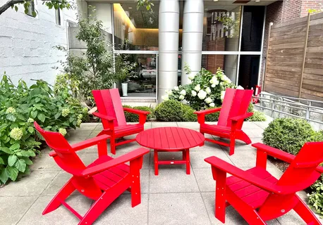 a front view of a building