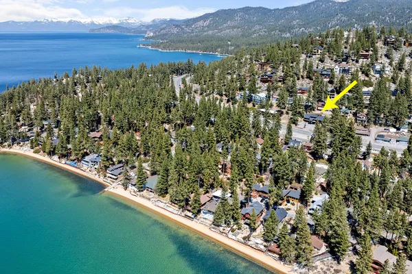 a view of a city with a mountain in the background