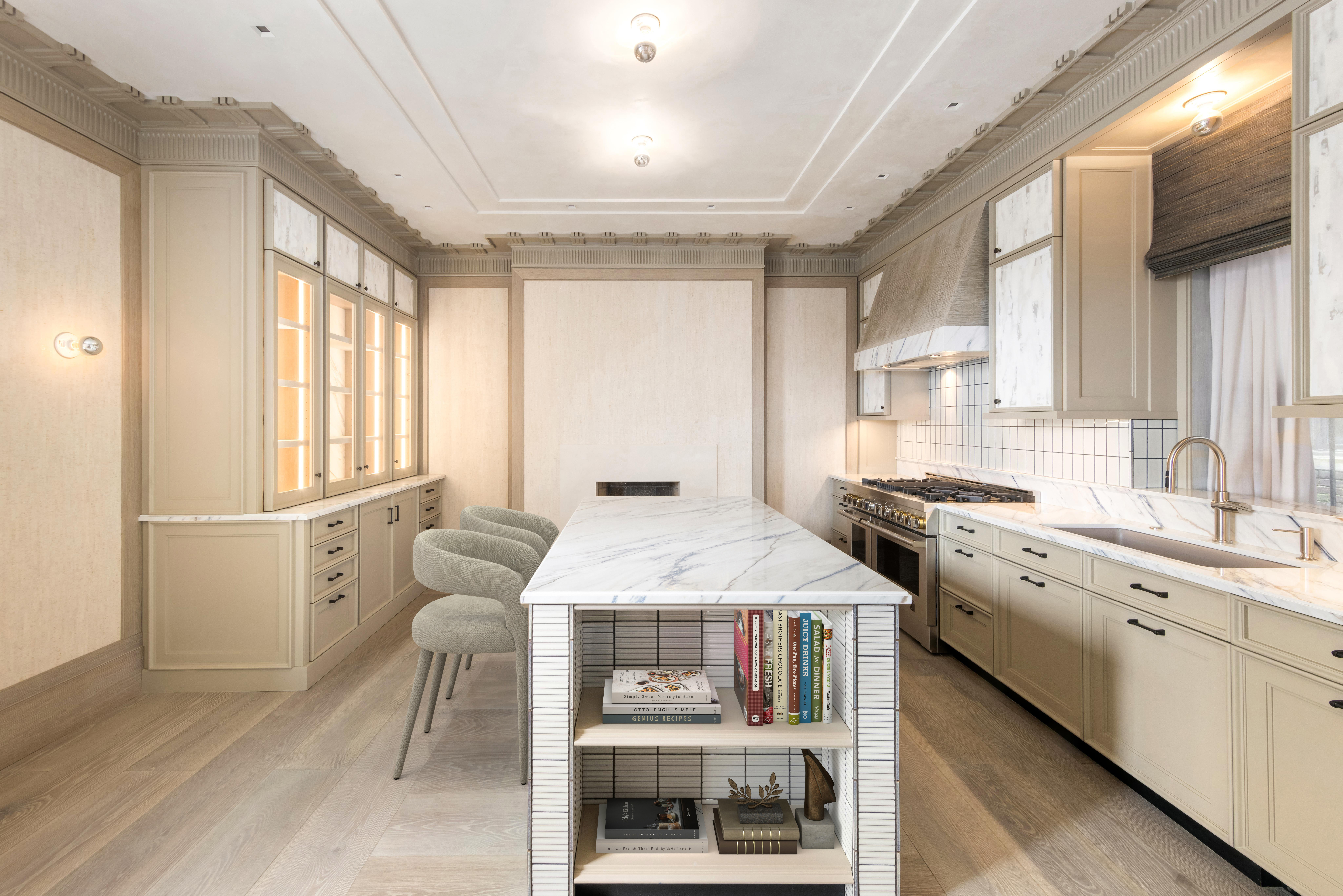 337 Riverside Drive Manhattan, NY 10025 - Photo 13 of 32 a large white kitchen with a large window