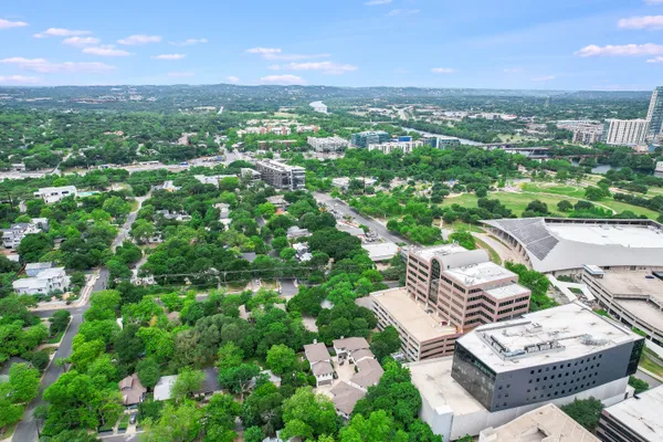 an aerial view of multiple house