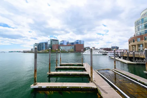 a city view with tall buildings