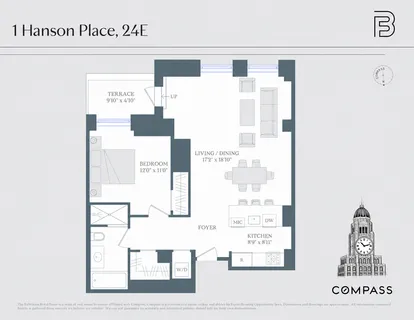 $995,000 | 1 Hanson Place, Unit 24E | Fort Greene