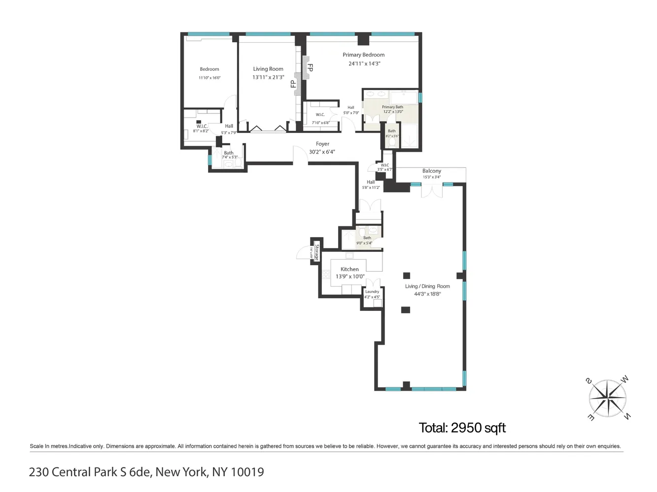 $7,995,000 | 230 Central Park South, Unit 6DE | Central Park South