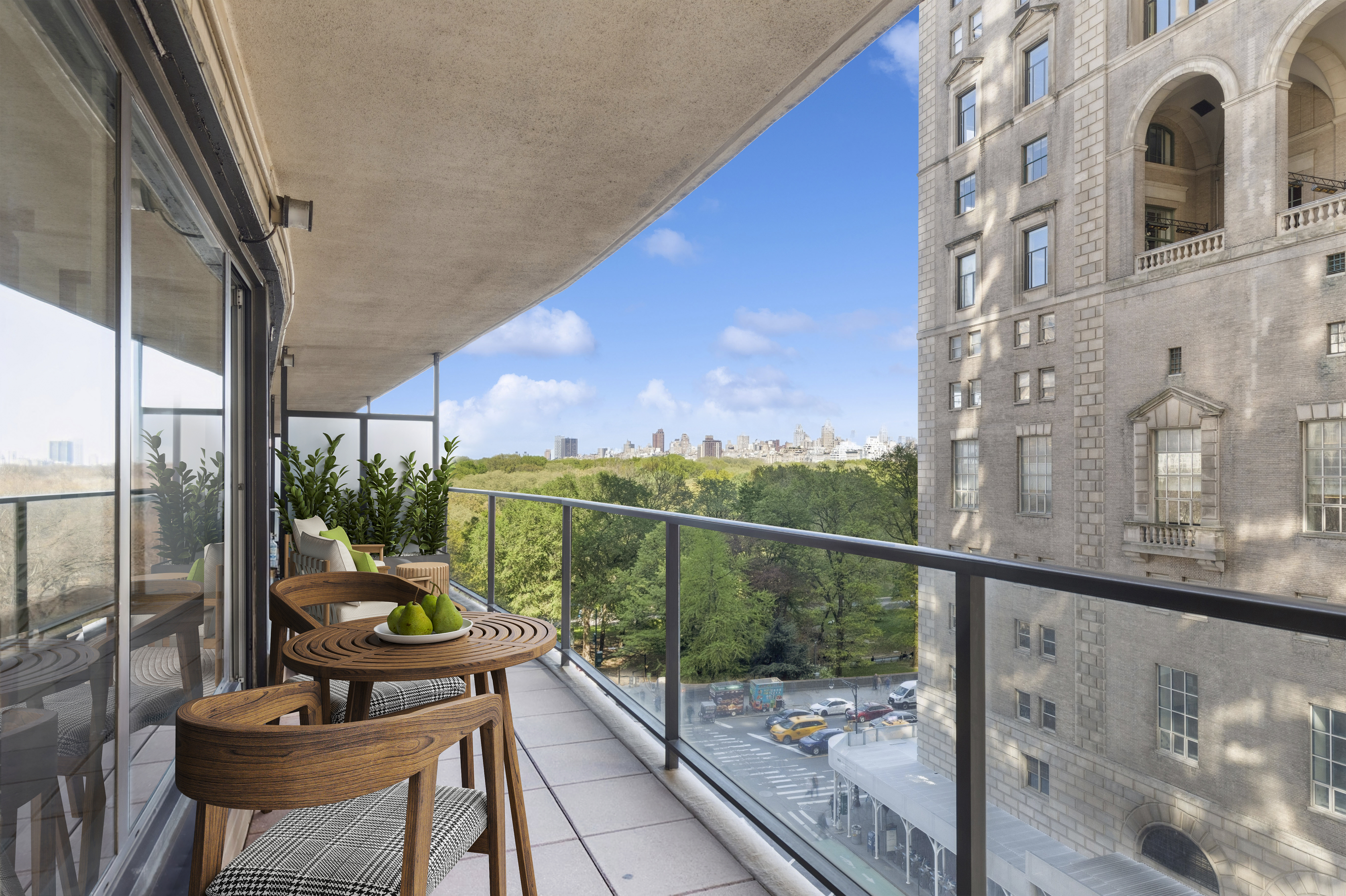 200 Central Park South, Unit 9H Manhattan, NY 10019 - Photo 1 of 1 a balcony view with a seating space