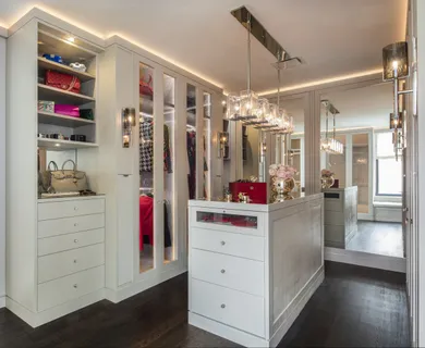 a view of kitchen center island and stainless steel appliances