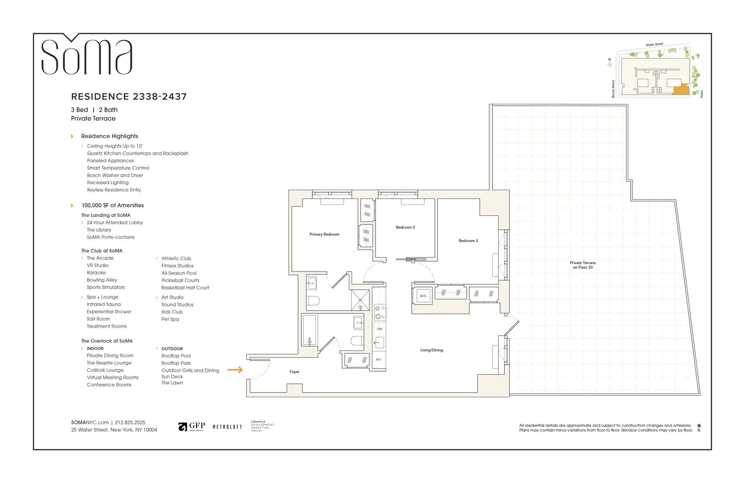 $10,445 | 25 Water Street, Unit 2338 | Financial District