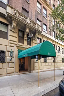 a view of a building and a street