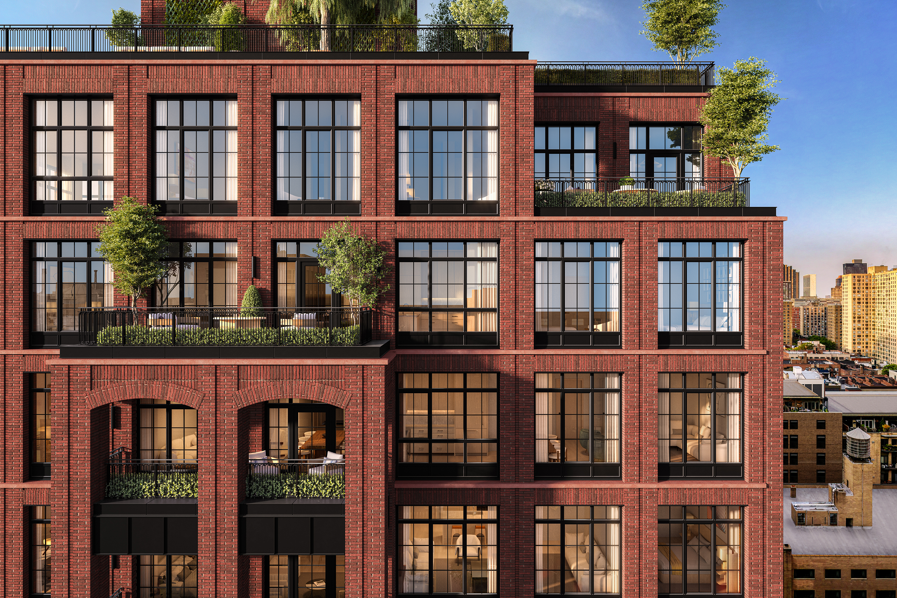 201 East 23rd Street, Unit 8B Manhattan, NY 10010 - Photo 9 of 19 a front view of a building with glass windows