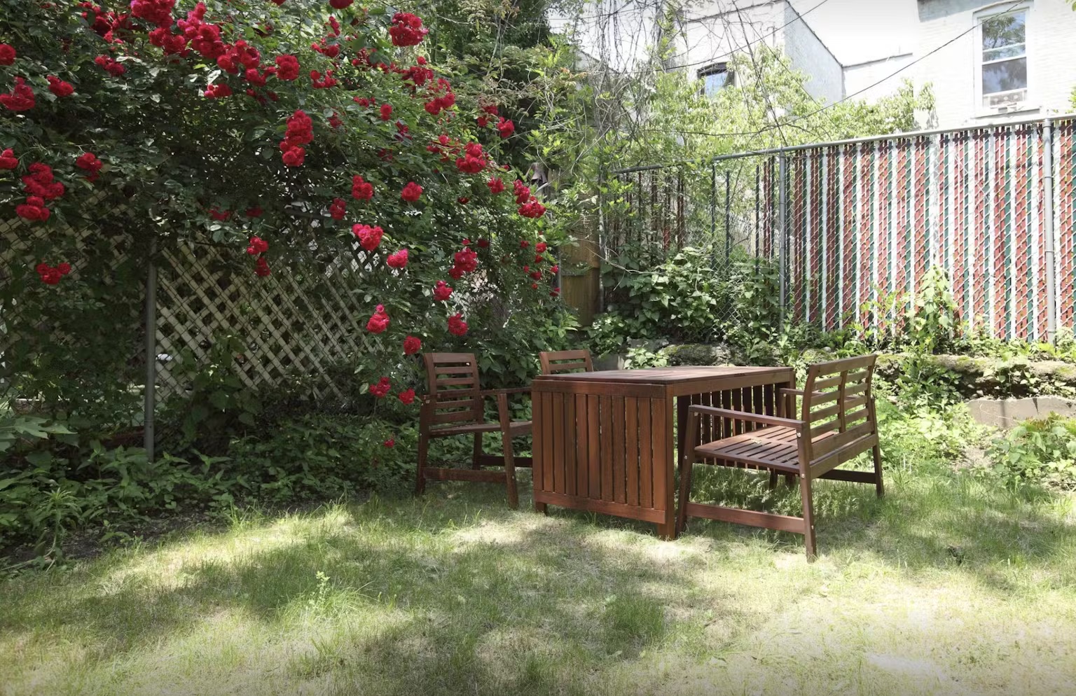 899 Lincoln Place, Unit 1 Brooklyn, NY 11213 - Photo 8 of 9 a balcony with yard outdoor seating and plants