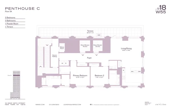 $28,500 | 18 West 55th Street, Unit PHC | Midtown Central
