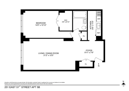 $649,000 | 251 East 51st Street, Unit 5B | Midtown East