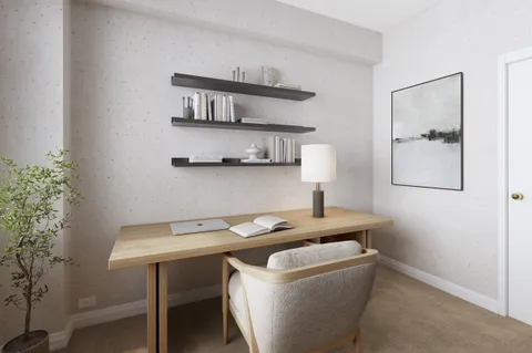 a room with a table and chair