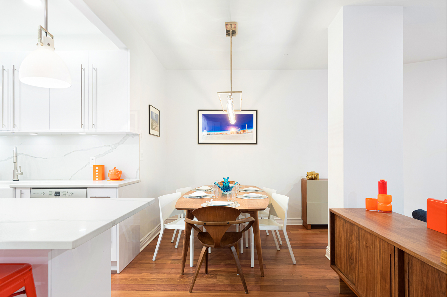 4 Water Street, Unit 2C Brooklyn, NY 11201 - Photo 6 of 21 a view of a dining room with furniture and wooden floor