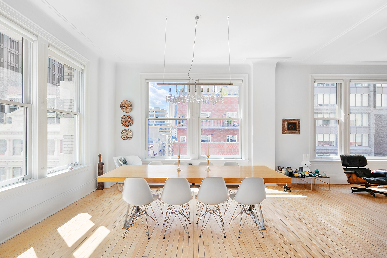 366 Broadway, Unit 8A Manhattan, NY 10013 - Photo 4 of 13 a view of a dining room with furniture window and outside view