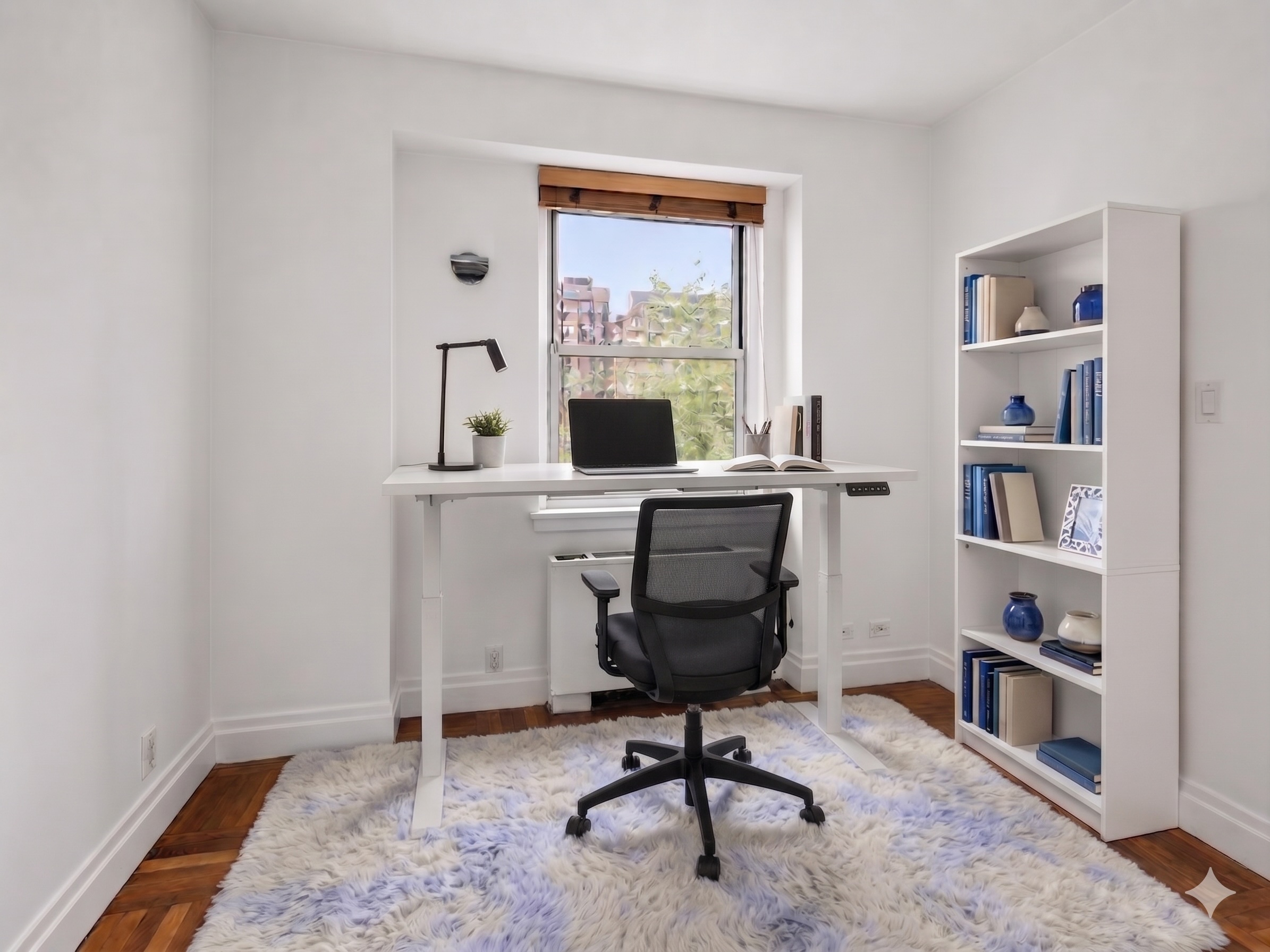 175 East 62nd Street, Unit 12A Manhattan, NY 10065 - Photo 9 of 24 a view of a workspace with furniture and a window