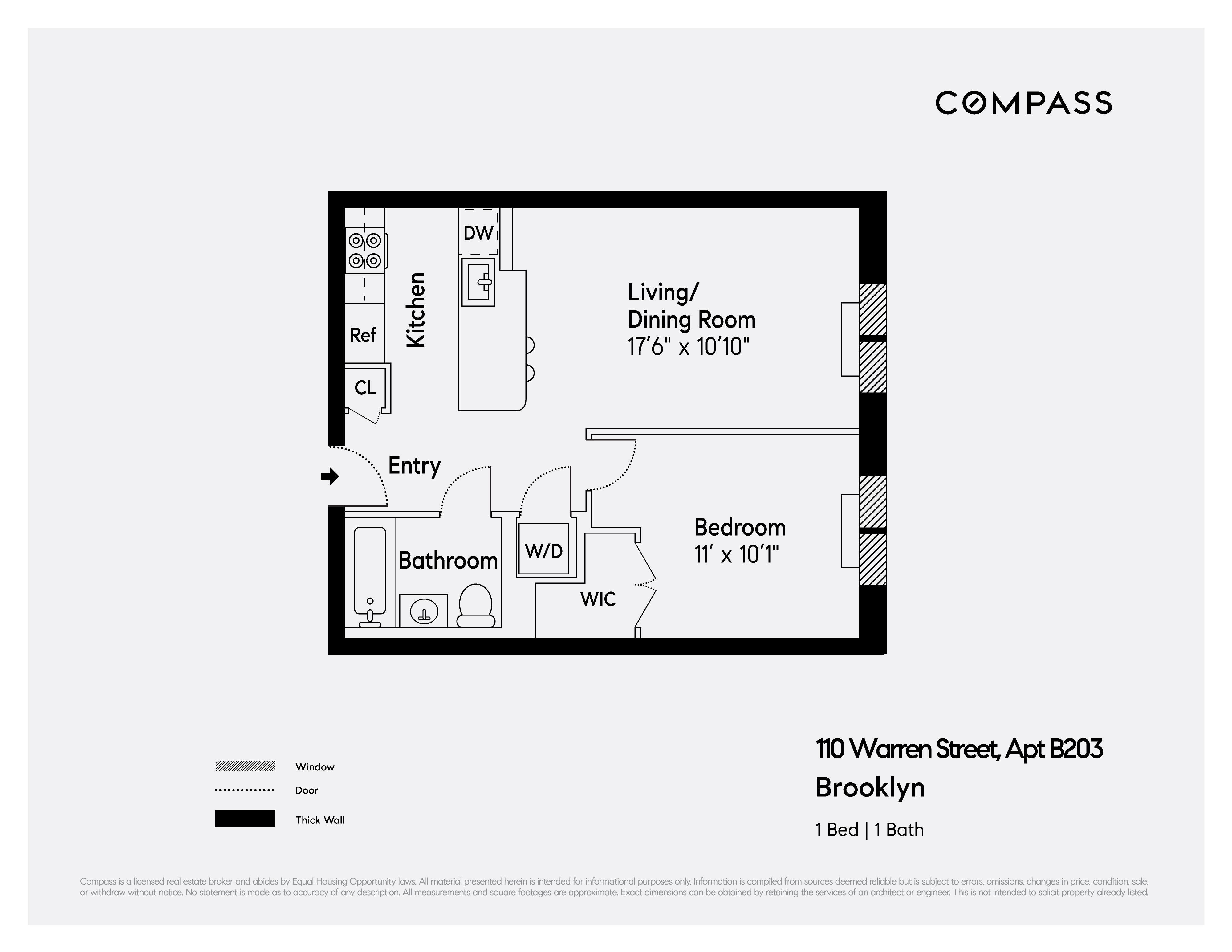 110 Warren Street, Unit B203 Brooklyn, NY 11201 - Photo 10 of 10 a picture of a wall with a white wall and a white wall