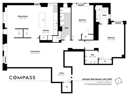 $4,350,000 | 28 East 10th Street, Unit 4H | Greenwich Village