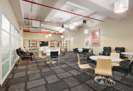 a room with furniture and window