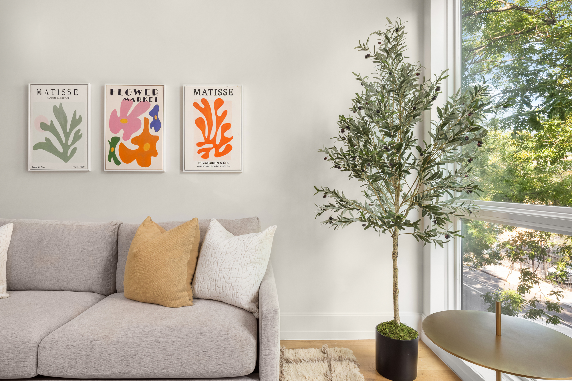246 Maple Street, Unit 3A Brooklyn, NY 11225 - Photo 7 of 15 a living room with furniture and a potted plant