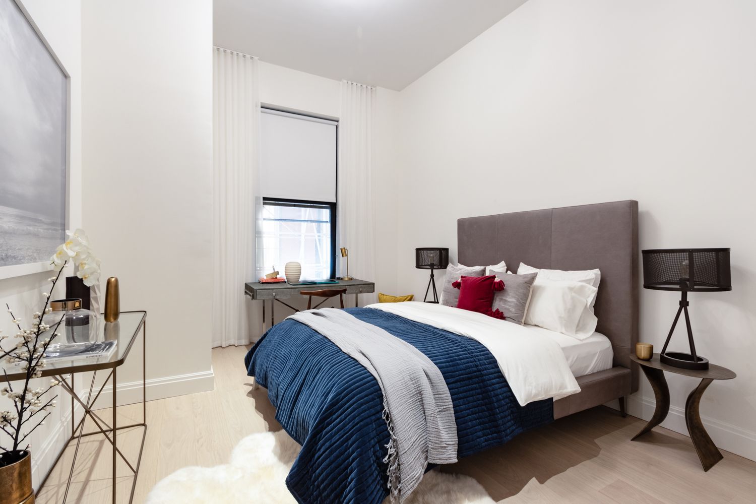 106 Franklin Street, Unit MAIS Manhattan, NY 10013 - Photo 4 of 16 a bedroom with a bed and chair