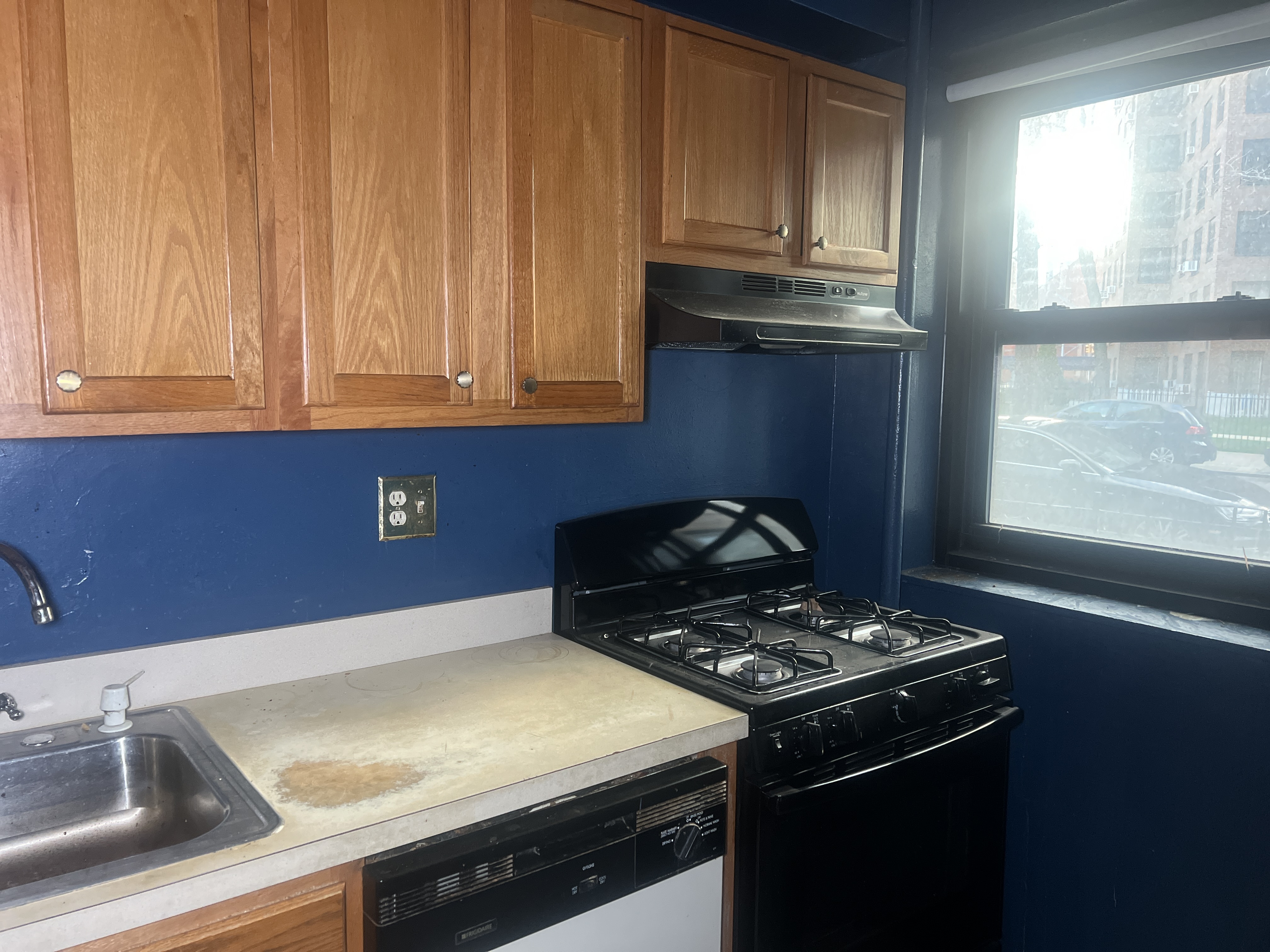 201 Clinton Avenue, Unit 1G Brooklyn, NY 11205 - Photo 4 of 8 a kitchen with granite countertop a stove a sink and dishwasher with granite countertops