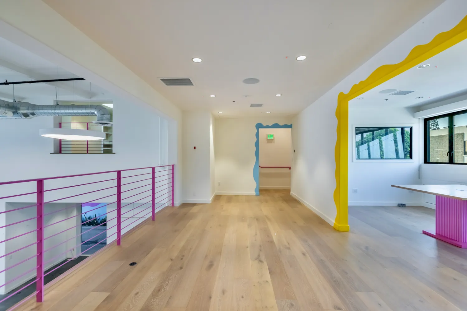 a view of empty room with a yard