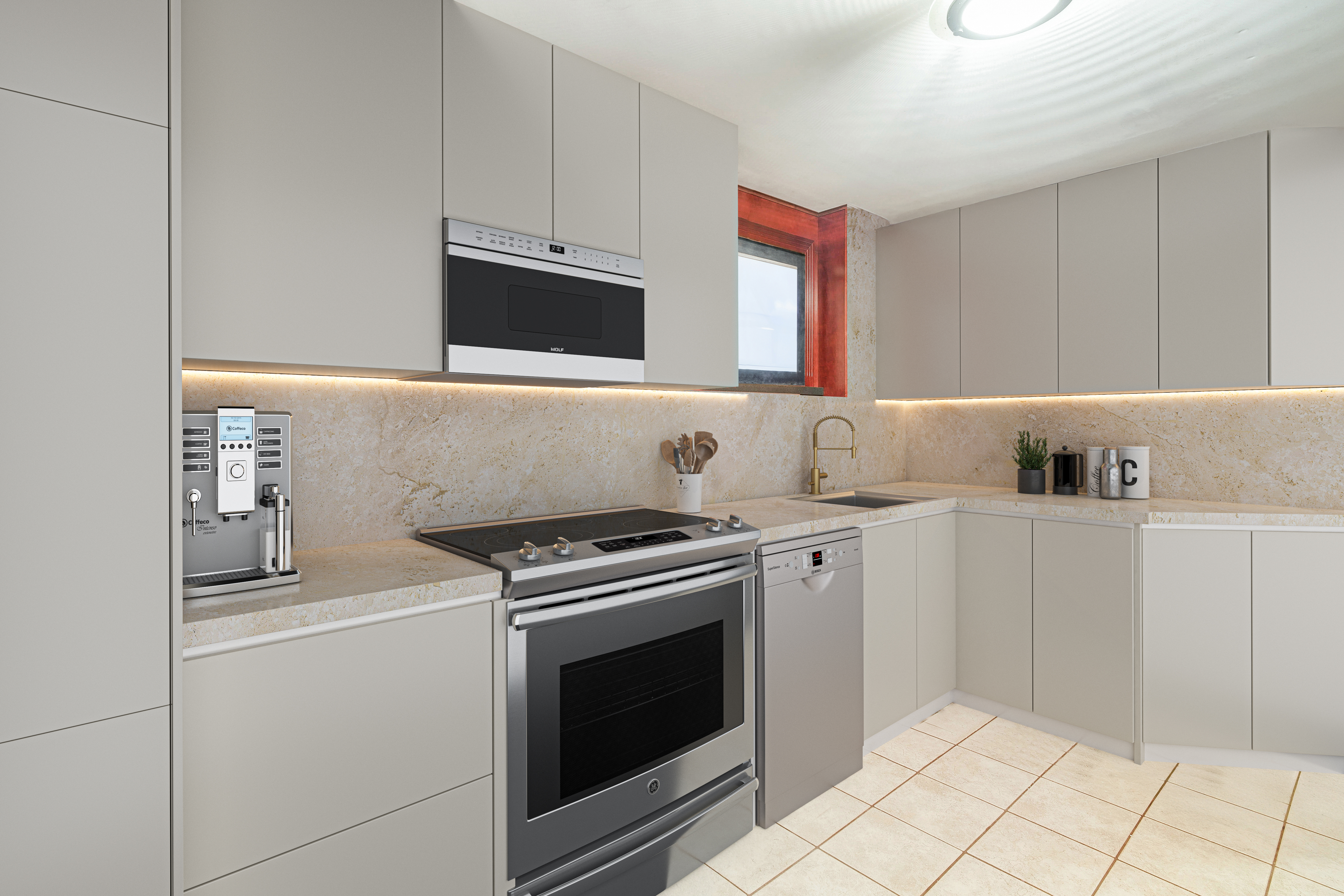 233 Battery Avenue Brooklyn, NY 11209 - Photo 15 of 26 a kitchen with a stove top oven and cabinets