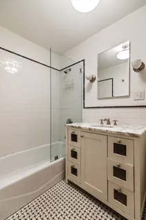 a view of entryway with brick walls