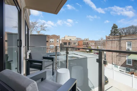 a view of city from balcony