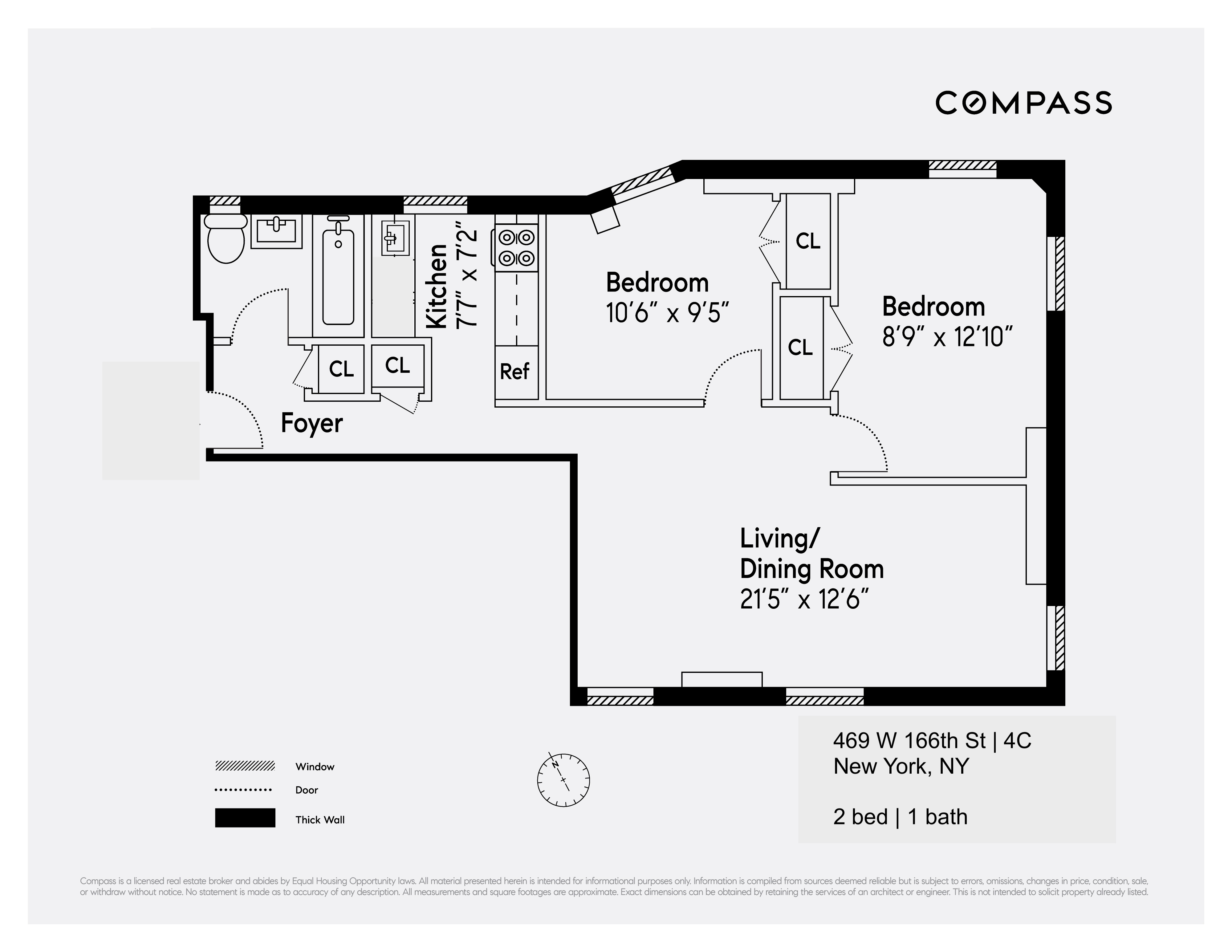 469 West 166th Street, Unit 4C Manhattan, NY 10032 - Photo 12 of 12 view of a black and white photo