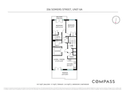 $895,000 | 156 Somers Street, Unit 6AB | Bedford-Stuyvesant