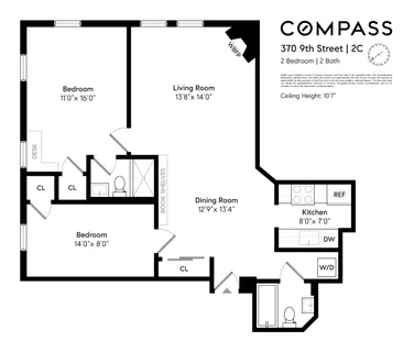 $1,295,000 | 370 9th Street, Unit 2C | Park Slope