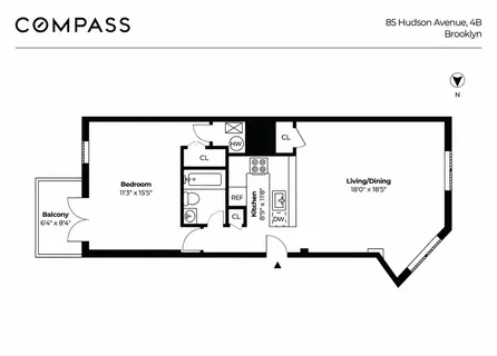 $850,000 | 85 Hudson Avenue, Unit 4B | Vinegar Hill