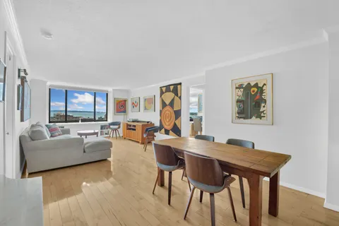a view of a livingroom with furniture and a couch