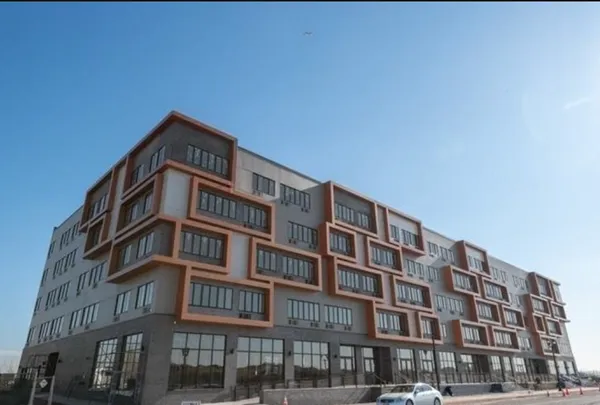 a front view of a building