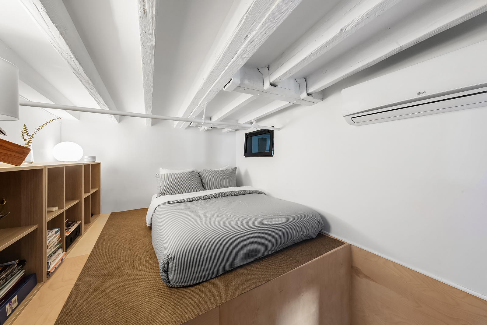 120 Boerum Place, Unit 3E Brooklyn, NY 11201 - Photo 11 of 19 a room with a bed and a ceiling fan