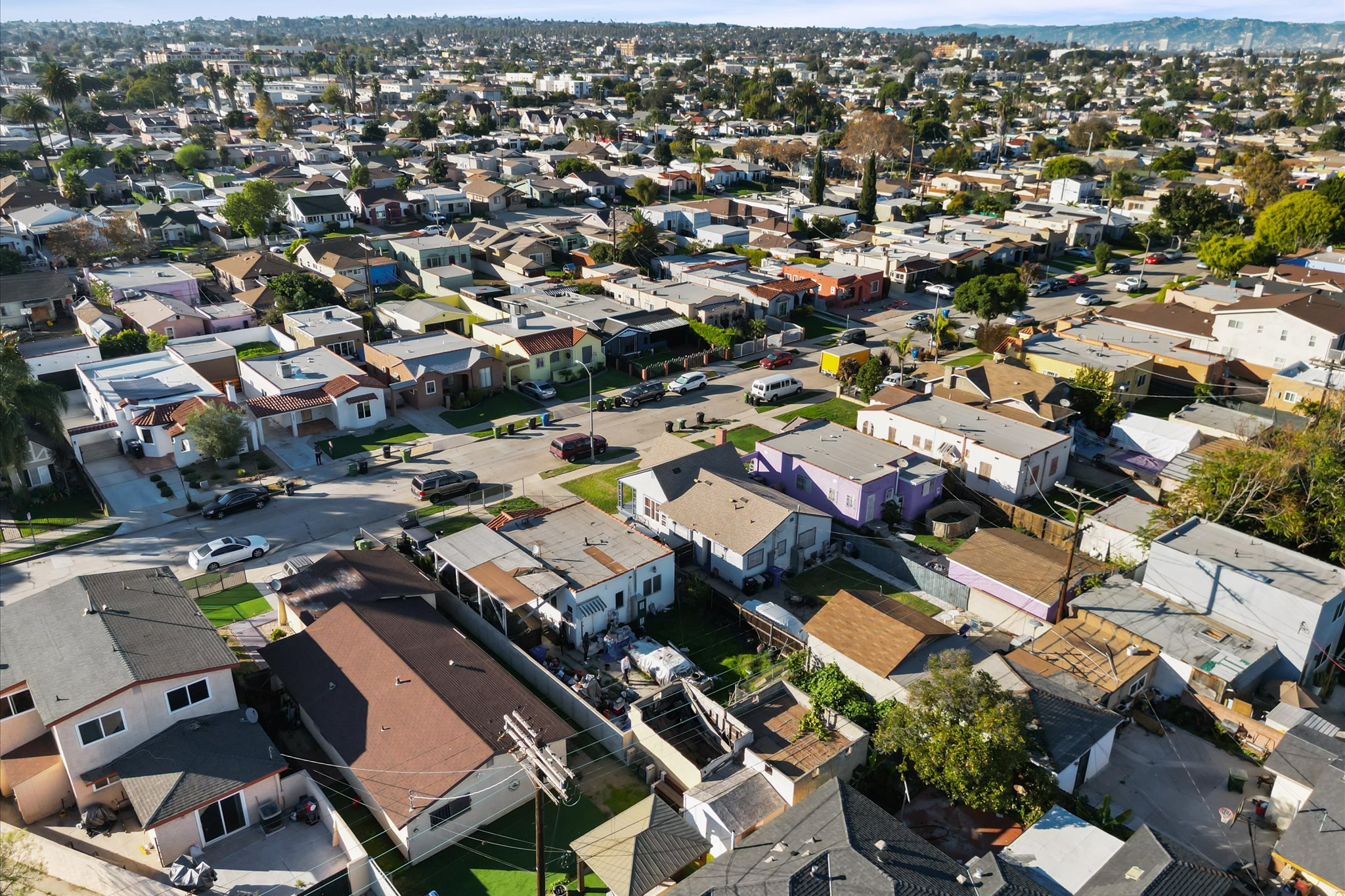 6326 5th Avenue Los Angeles, CA 90043 - Photo 11 of 14 an aerial view of a city with lots of residential buildings