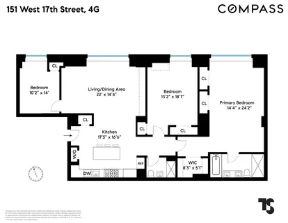 $3,195,000 | 151 West 17th Street, Unit 4G | Chelsea