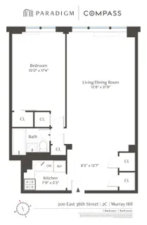 $575,000 | 200 East 36th Street, Unit 2C | Murray Hill