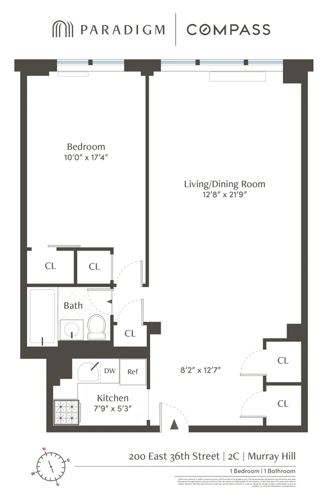 $575,000 | 200 East 36th Street, Unit 2C | Murray Hill