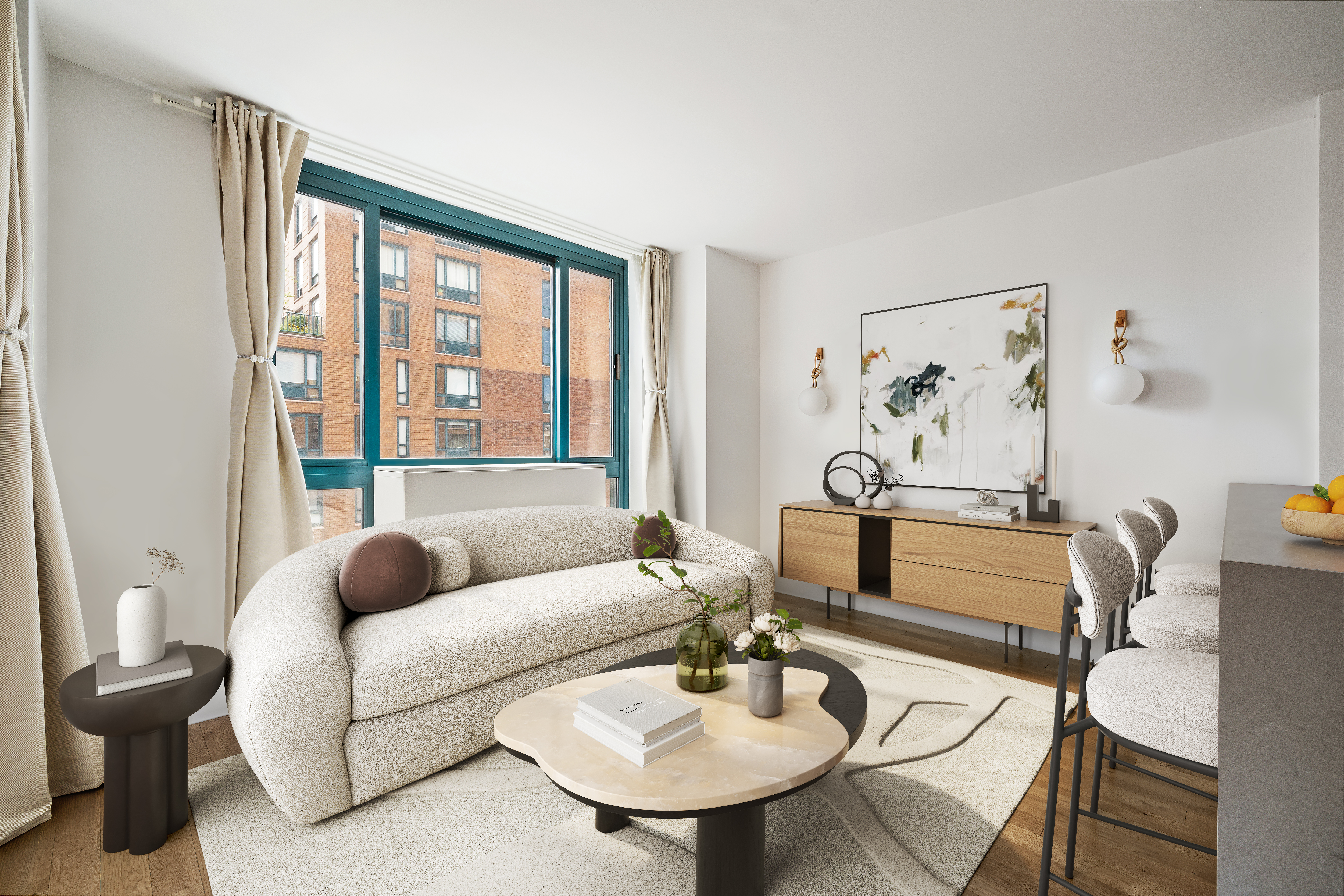 1 Irving Place, Unit P20G Manhattan, NY 10003 - Photo 2 of 8 a living room with furniture and a large window
