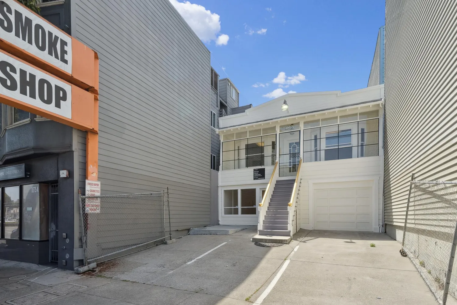 a view of a staircase