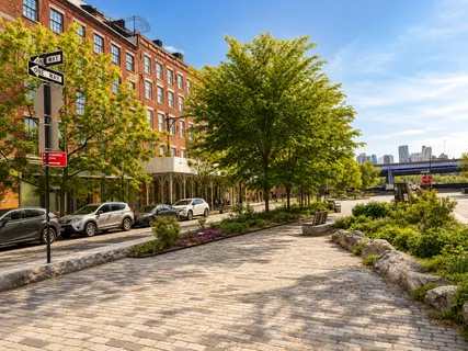 a building view with a outdoor space