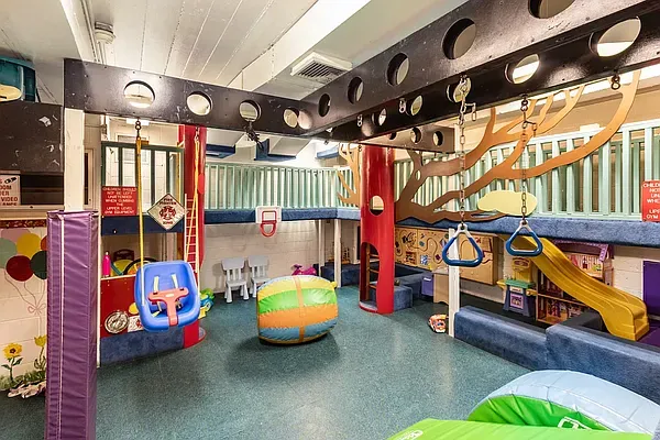 a play room with toys