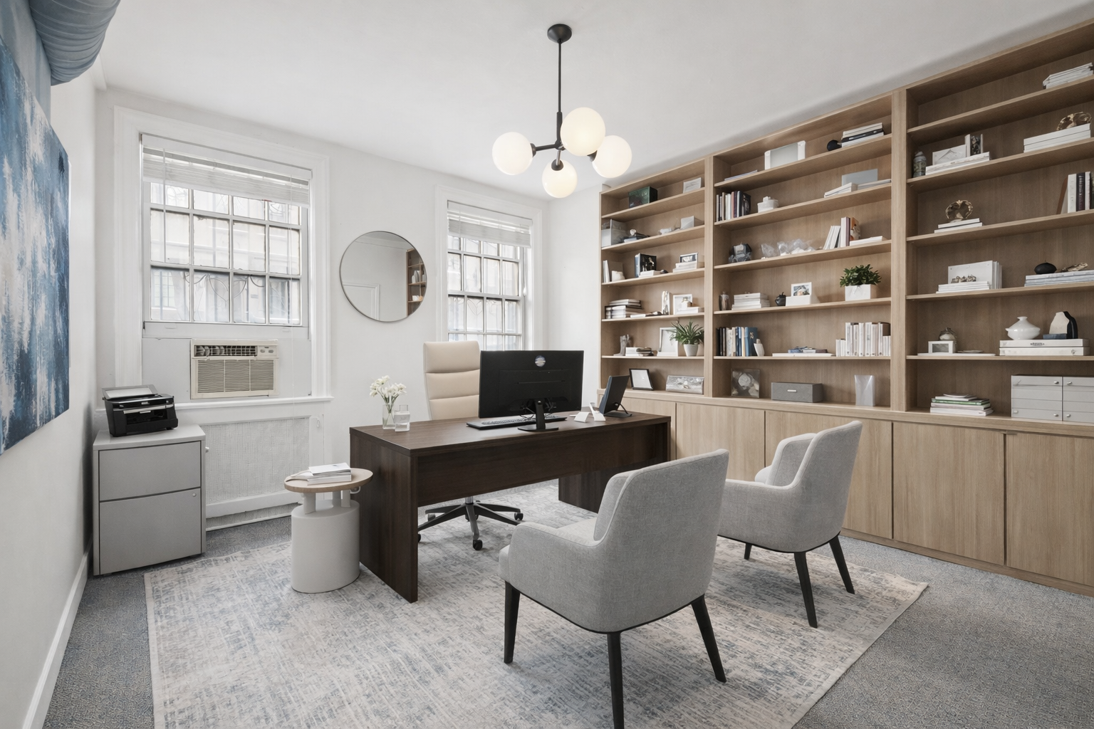 162 East 80th Street, Unit 1B Manhattan, NY 10075 - Photo 2 of 10 a workspace with furniture and a window