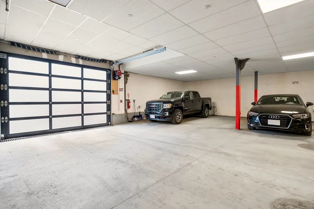 a view of a car garage