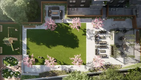 a view of a house with a backyard