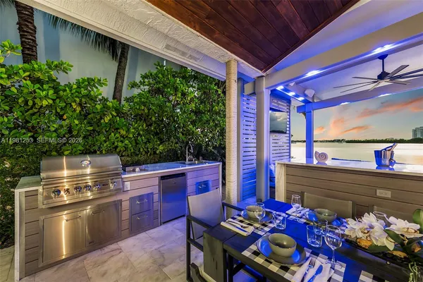 a outdoor space with lots of green space