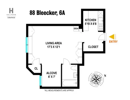 $535,000 | 88 Bleecker Street, Unit 6A | Greenwich Village